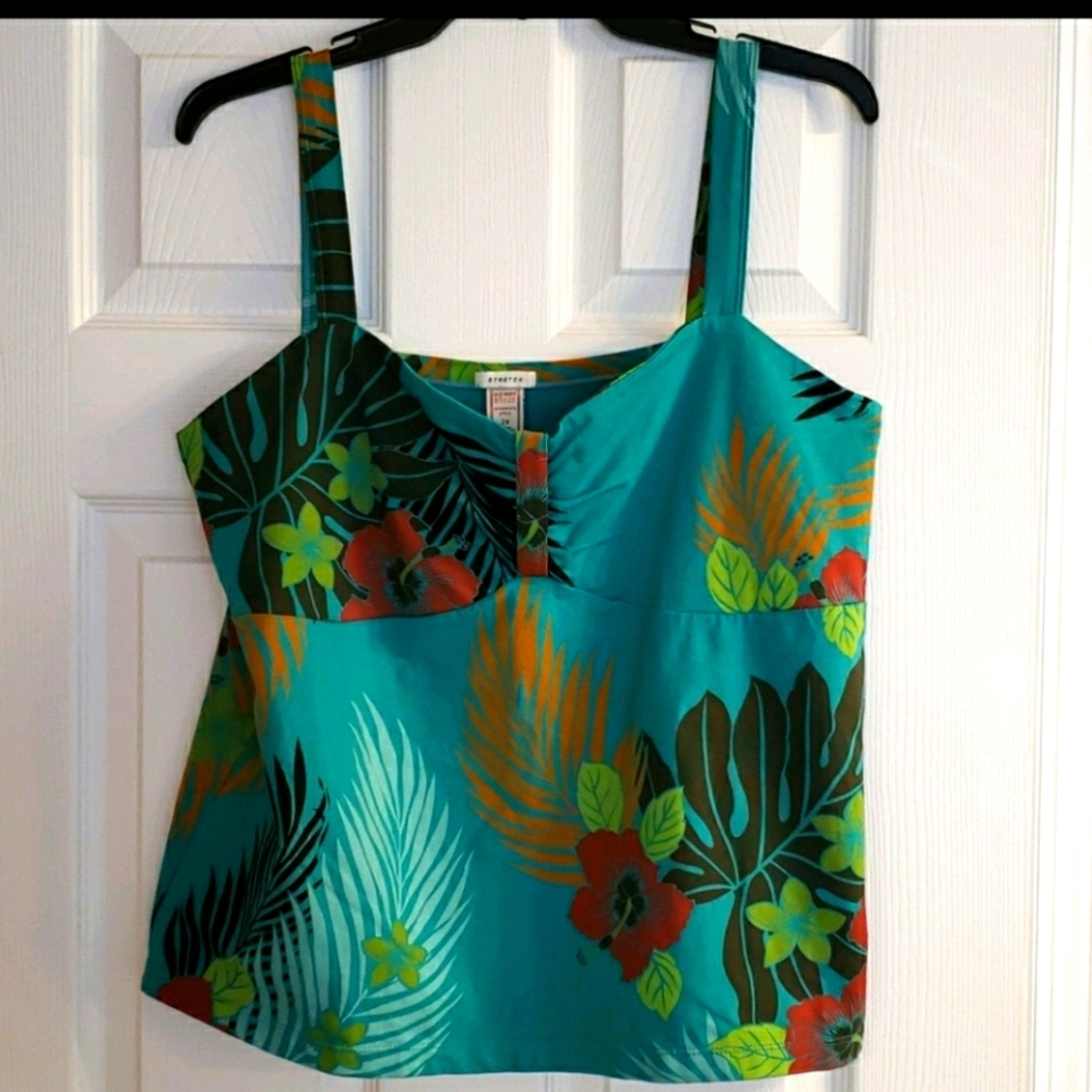 Old Navy tropical stretch tank sz 2x
